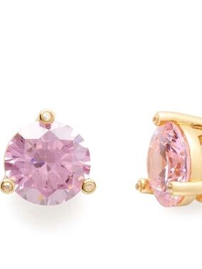 $59 Kate Spade rise & shine faux pearl stud earrings large Carnation Pink  0.43”